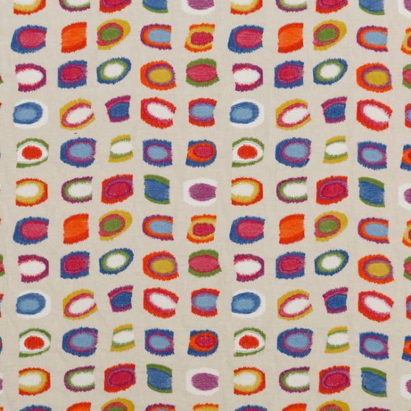 BAKER LIFESTYLE CARNIVAL JAMBOREE - TROPICAL upholstery fabric swatch for sample-first furniture planning