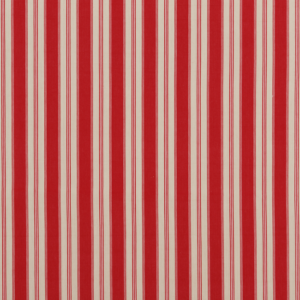Baker Lifestyle Carnival Tango Ticking - Red upholstery fabric swatch