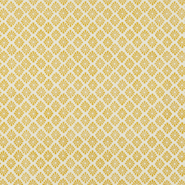 BAKER LIFESTYLE FIESTA SUNBURST - YELLOW upholstery fabric swatch for sample-first furniture planning