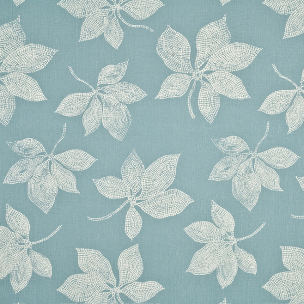 BAKER LIFESTYLE PAPERBARK - AQUA upholstery fabric swatch for sample-first furniture planning