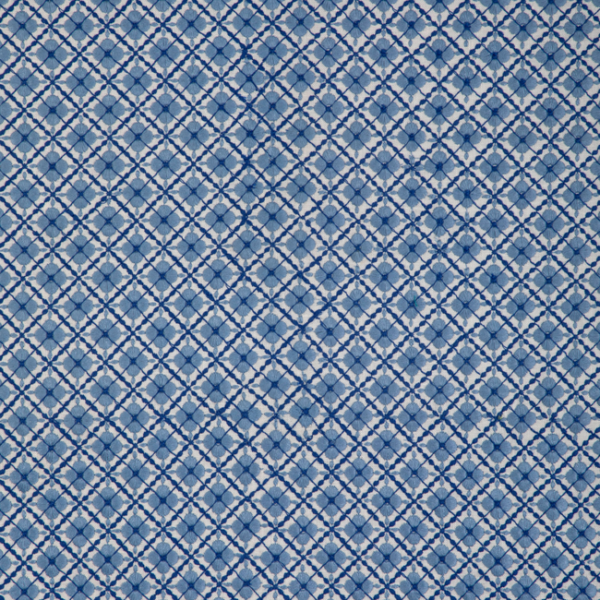 BRUNSCHWIG & FILS ANDUZE EMBROIDERIES INES EMB - BLUE upholstery fabric swatch for sample-first furniture planning