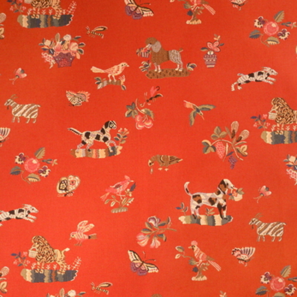 BRUNSCHWIG & FILS ANIMALITOS WOVEN TAPESTRY - TOMATO BR-89477.150.0