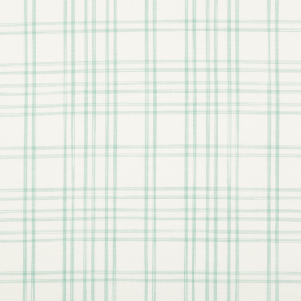 BRUNSCHWIG & FILS BANON PLAID - AQUA upholstery fabric swatch for sample-first furniture planning
