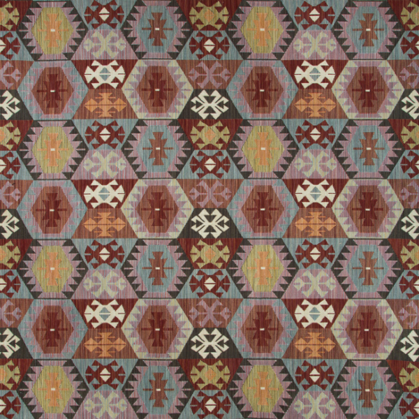 BRUNSCHWIG & FILS BARET ISPAHAN - SPICE upholstery fabric swatch for sample-first furniture planning
