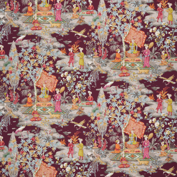 BRUNSCHWIG & FILS BARET LODI GARDEN PRINT - PLUM 8018119.909.0