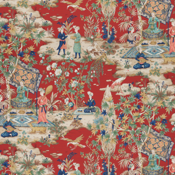 BRUNSCHWIG & FILS BARET LODI GARDEN PRINT - RED 8018119.19.0