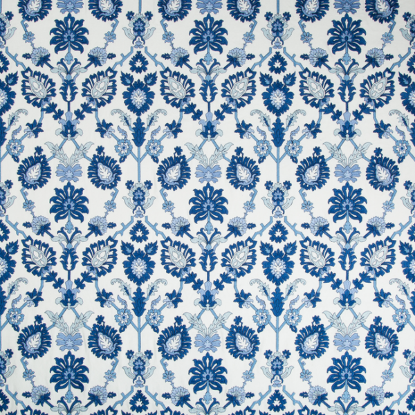 BRUNSCHWIG & FILS BARET SOLANUM EMB - PORCELAIN upholstery fabric swatch for sample-first furniture planning
