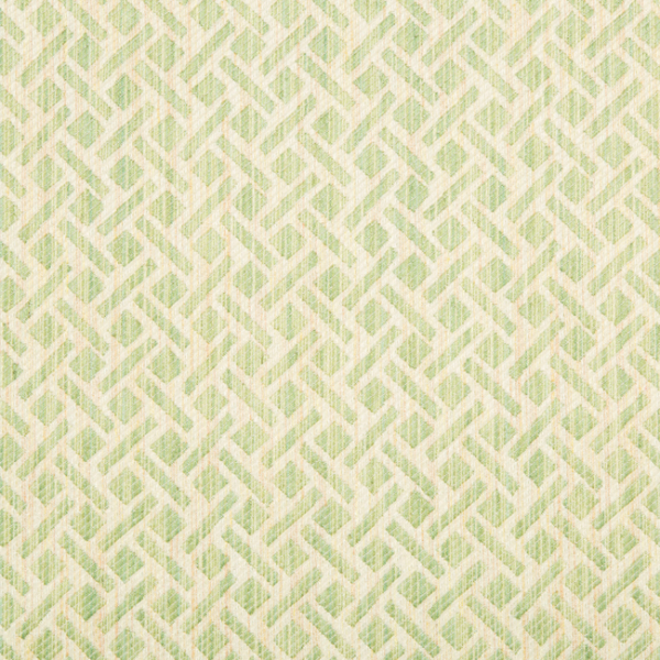BRUNSCHWIG & FILS BARONET COMTE STRIE - CELERY upholstery fabric swatch for sample-first furniture planning