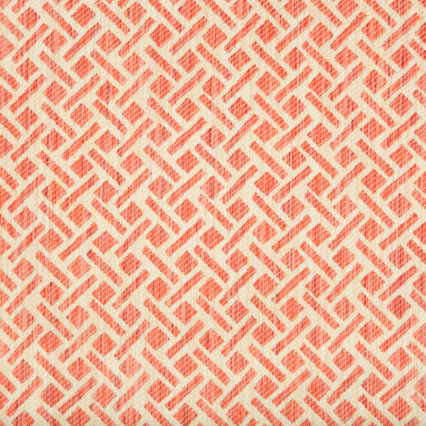 BRUNSCHWIG & FILS BARONET COMTE STRIE - ROSE upholstery fabric swatch for sample-first furniture planning