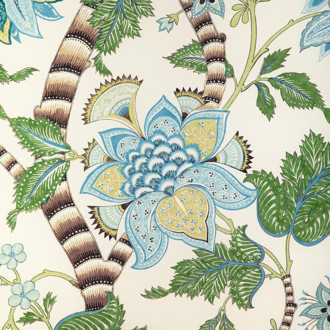 BRUNSCHWIG & FILS CADENET CADENET PRINT - AQUA/LEAF 8023105.353.0