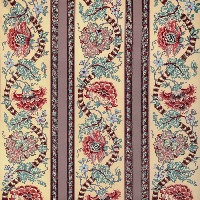 BRUNSCHWIG & FILS CADENET LAURIS PRINT - BEIGE/TEAL 8023106.1635.0