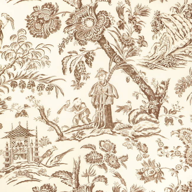 BRUNSCHWIG & FILS CADENET MARCEL PRINT - BROWN 8023104.6.0