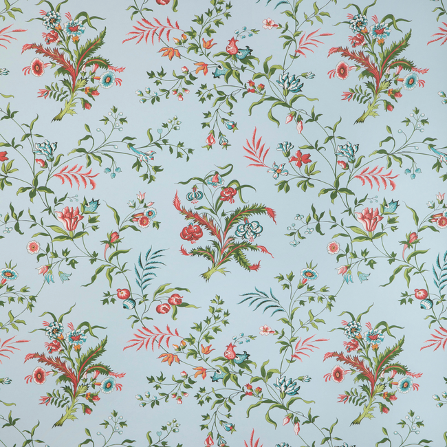 BRUNSCHWIG & FILS CADENET WALLPAPERS CHANCAY - SKY/LEAF P8023105.153.0