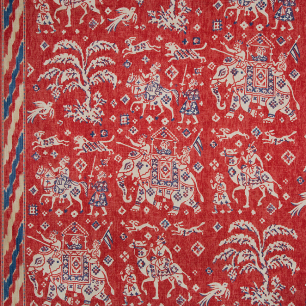 BRUNSCHWIG & FILS CAPE COMORIN ARALAM PRINT - FLAME/CADET 8015175.195.0