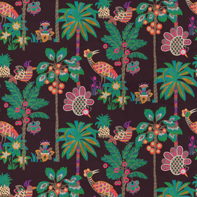 BRUNSCHWIG & FILS CAPE COMORIN CORINGA EMB - AUBERGINE 8015169.610.0 - Discontinued