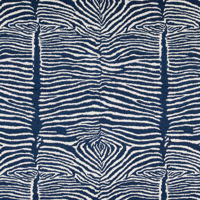 BRUNSCHWIG & FILS CAPE COMORIN LE ZEBRE EMB - NAVY 8015172.50.0