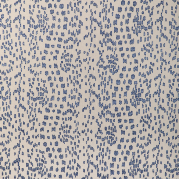 BRUNSCHWIG & FILS CAPE COMORIN LES TOUCHES EMB - CANTON BLUE upholstery fabric swatch for sample-first furniture planning