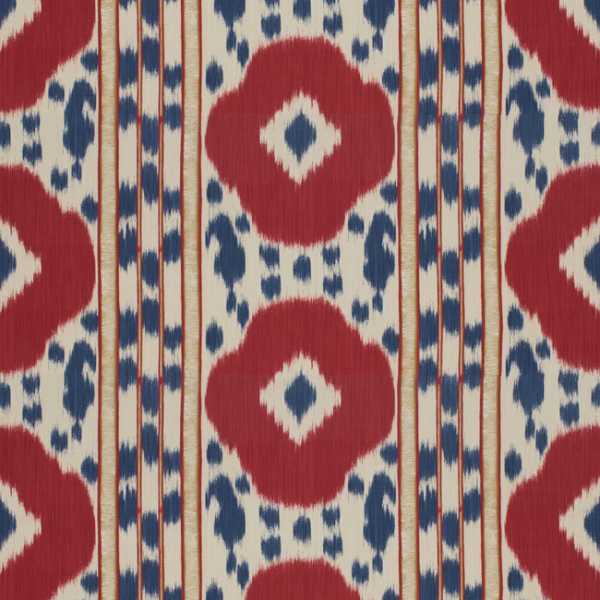 BRUNSCHWIG & FILS CAPE COMORIN VARKALA PRINT - RED/BLUE 8015178.195.0