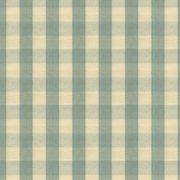 BRUNSCHWIG & FILS CARSTEN CHECK - PALE BLUE AND CREAM upholstery fabric swatch for sample-first furniture planning