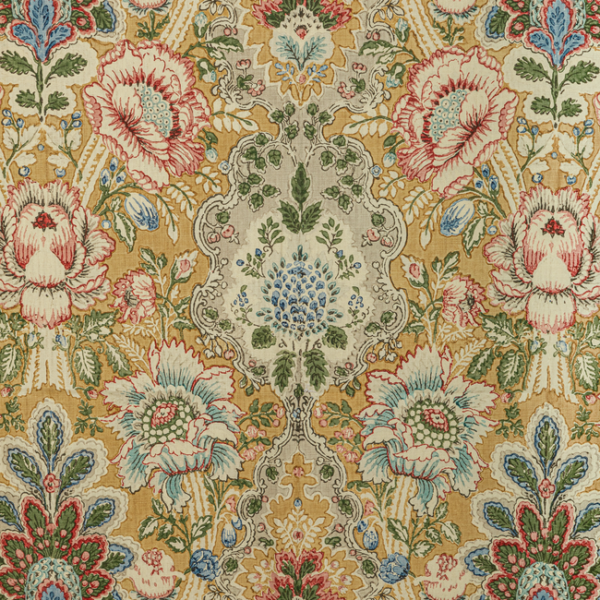 BRUNSCHWIG & FILS CARVALLO PRINT - CANARY upholstery fabric swatch for sample-first furniture planning
