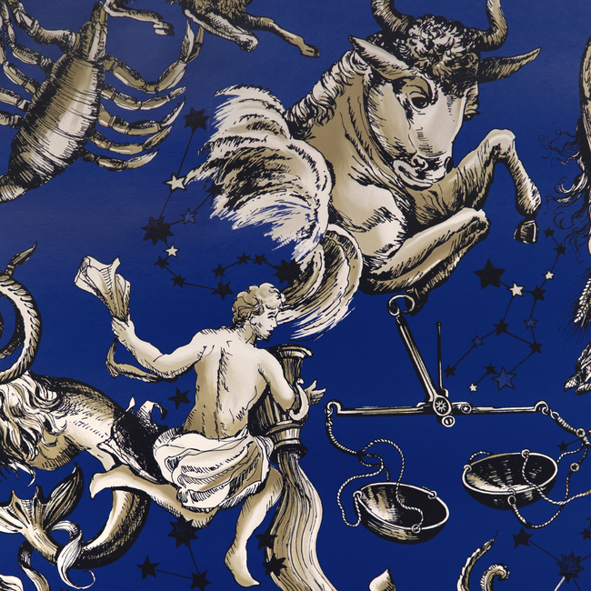 BRUNSCHWIG & FILS CELESTE WALLCOVERING COSMIQUE - SAPPHIRE P8023110.5.0