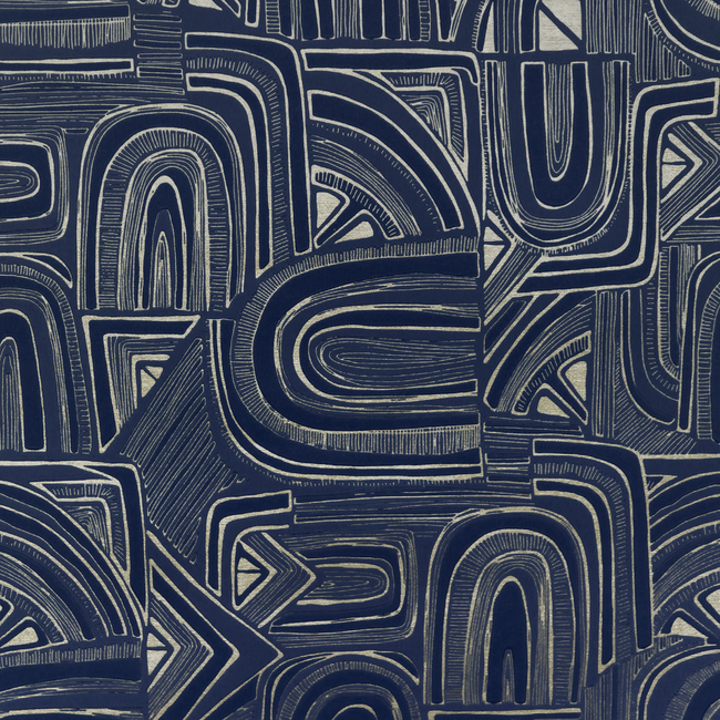 BRUNSCHWIG & FILS CELESTE WALLCOVERING TIMBRE - LAPIS P8023113.5.0