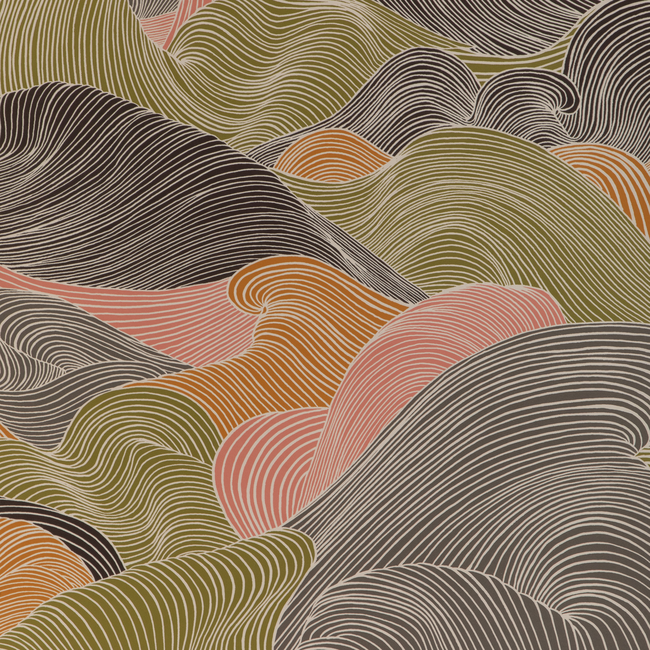 BRUNSCHWIG & FILS CELESTE WALLCOVERING TOURBILLON - MULTI P8023111.1711.0
