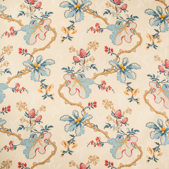 BRUNSCHWIG & FILS CEVENNES FABRIANO COTTON AND LINEN PRINT - CREAM BR-79355.195.0