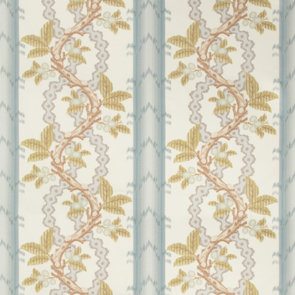 BRUNSCHWIG & FILS CEVENNES JOSSELIN COTTON AND LINEN PRINT - SLATE/GREY upholstery fabric swatch for sample-first furniture planning