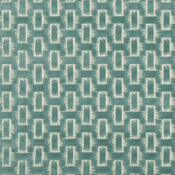 BRUNSCHWIG & FILS CHAUMONT VELVETS CHAMBORD VELVET - AQUA upholstery fabric swatch for sample-first furniture planning