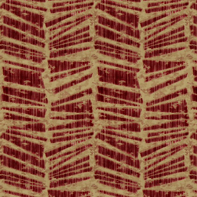 BRUNSCHWIG & FILS CRYSTALLO FIGURED VELVET - RUBY BR-89690.177.0 - Discontinued