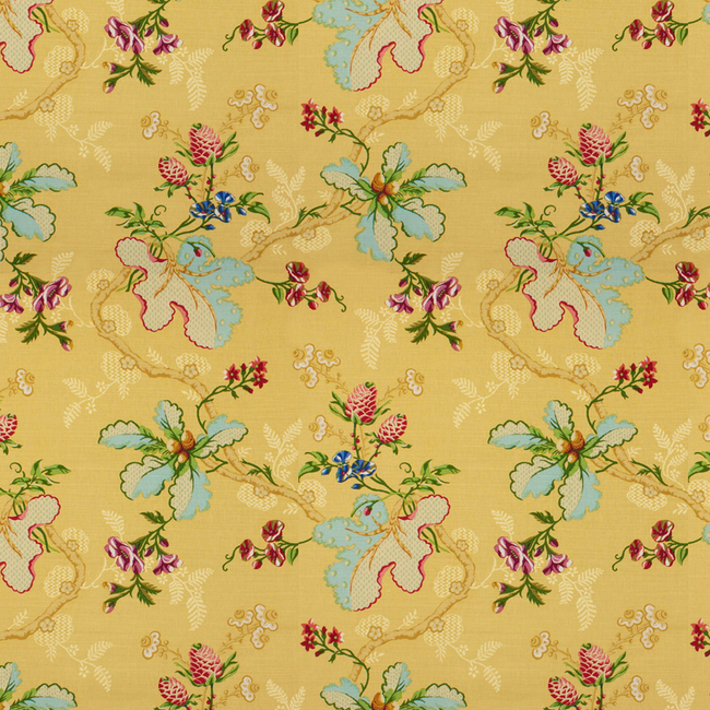 BRUNSCHWIG & FILS FABRIANO COTTON AND LINEN PRINT - MAIZE BR-79355.309.0