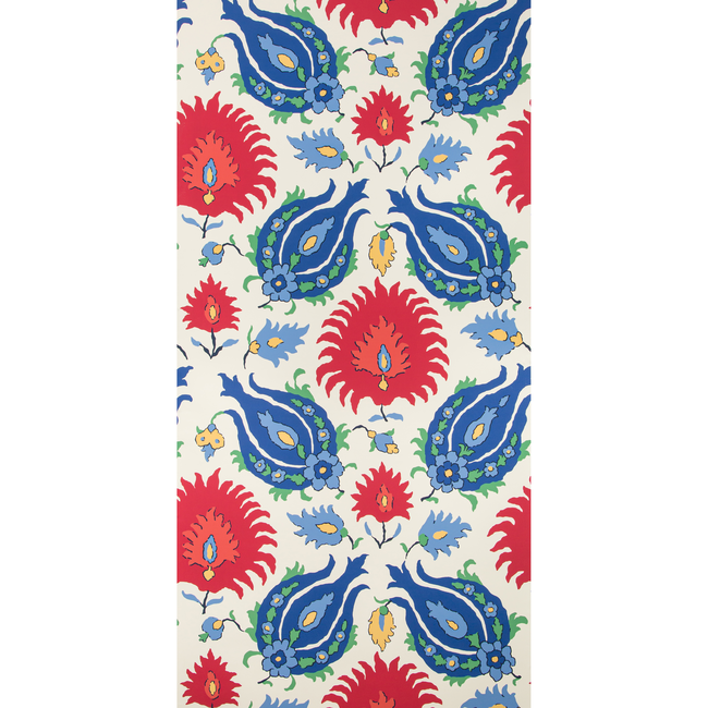 BRUNSCHWIG & FILS GRAND BAZAAR WALLPAPERS KASHMIRI - BLUE/RED P8020102.5193.0