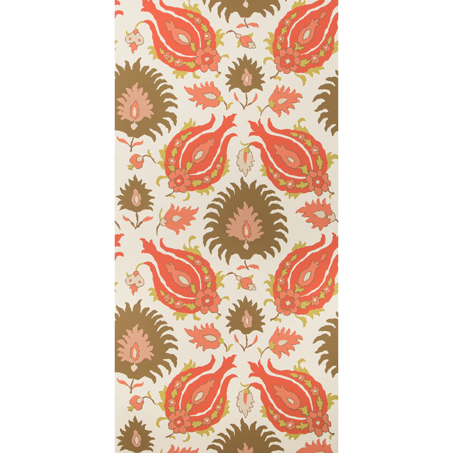 BRUNSCHWIG & FILS GRAND BAZAAR WALLPAPERS KASHMIRI - BLUSH/TOAST P8020102.1736.0