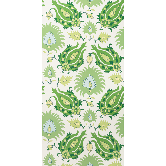 BRUNSCHWIG & FILS GRAND BAZAAR WALLPAPERS KASHMIRI - LEAF/ALOE P8020102.3033.0