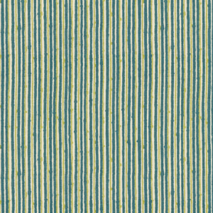 Hommage Pique-nique - Teal/apple upholstery fabric swatch
