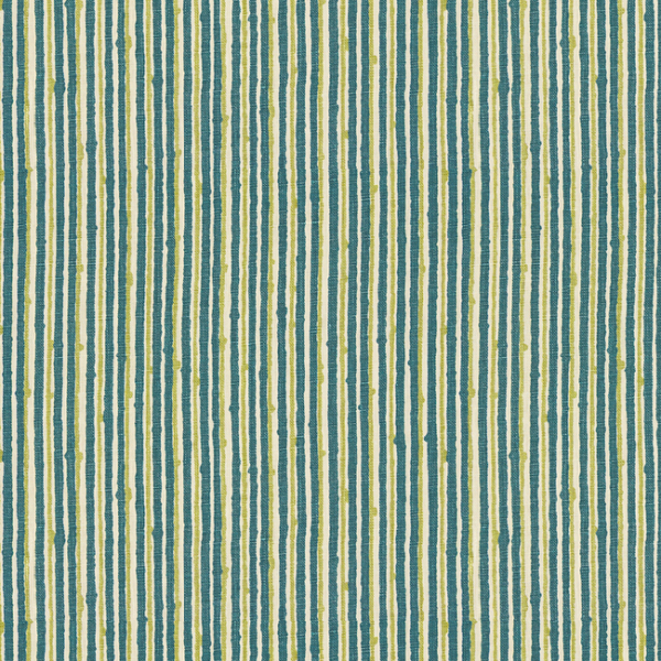 BRUNSCHWIG & FILS HOMMAGE PIQUE-NIQUE - TEAL/APPLE upholstery fabric swatch for sample-first furniture planning