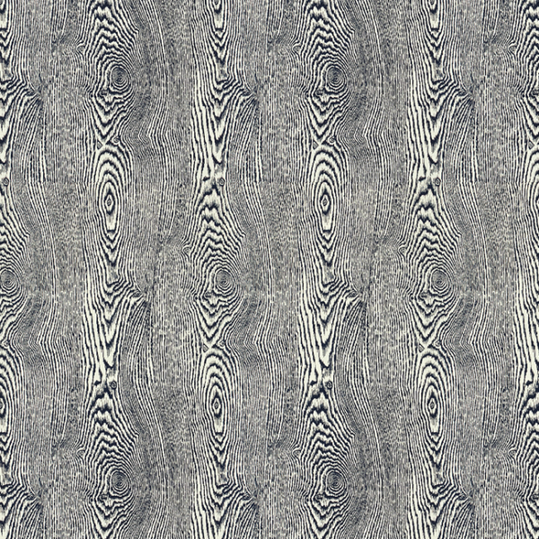 BRUNSCHWIG & FILS HOMMAGE WOOD - INDIGO upholstery fabric swatch for sample-first furniture planning