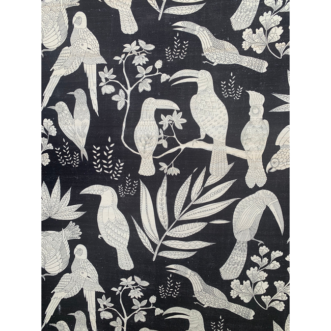 BRUNSCHWIG & FILS JAGTAR FESTIVAL SILK BIRD - EBONY JAG-50063.81.0