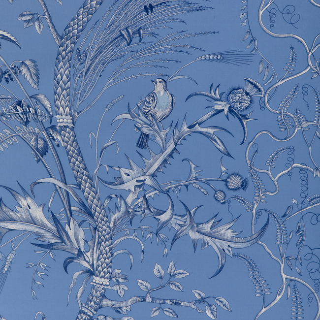 BRUNSCHWIG & FILS LA MENAGERIE BIRD AND THISTLE II - BLUE 8024101.55.0