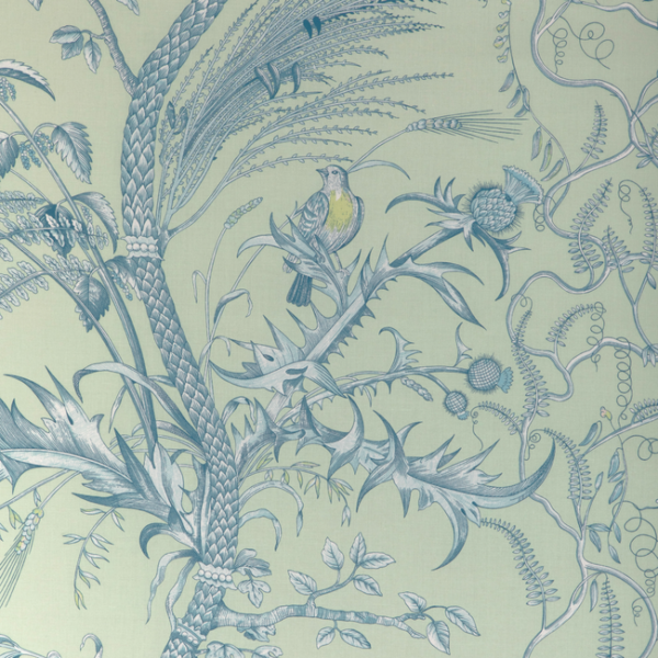BRUNSCHWIG & FILS LA MENAGERIE BIRD AND THISTLE II - MINT 8024101.335.0
