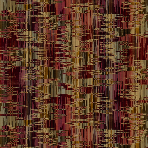 BRUNSCHWIG & FILS L'ATELIER MODERNE AMAURI VELVET - SAND/BERRY upholstery fabric swatch for sample-first furniture planning