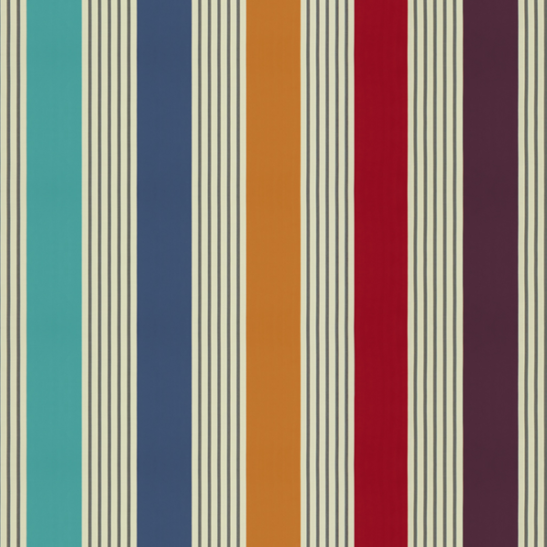 BRUNSCHWIG & FILS L'ATELIER MODERNE EVARISTE STRIPE - RED/JWL 8015148.825.0 - Limited Stock