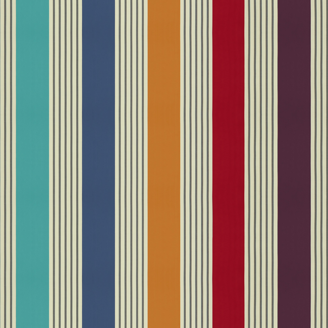 BRUNSCHWIG & FILS L'ATELIER MODERNE EVARISTE STRIPE - RED/JWL 8015148.825.0 - Limited Stock