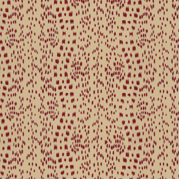 BRUNSCHWIG & FILS LE JARDIN CHINOIS LES TOUCHES - BORDEAUX upholstery fabric swatch for sample-first furniture planning