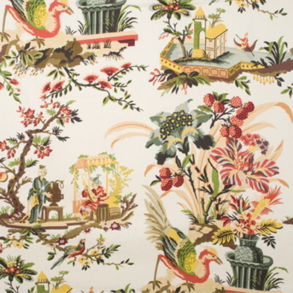 BRUNSCHWIG & FILS LE LAC LINEN PRINT - CREAM BR-71163.015.0