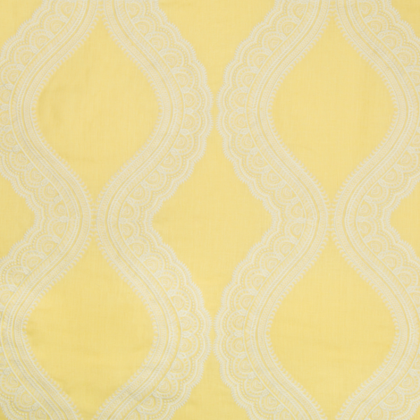 BRUNSCHWIG & FILS LE PARNASSE ISOLINE EMB - CANARY upholstery fabric swatch for sample-first furniture planning