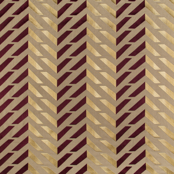 BRUNSCHWIG & FILS LES ENSEMBLIERS II LES VAGUES EMB - PLUM/GOLD 8017128.9094.0 - Limited Stock