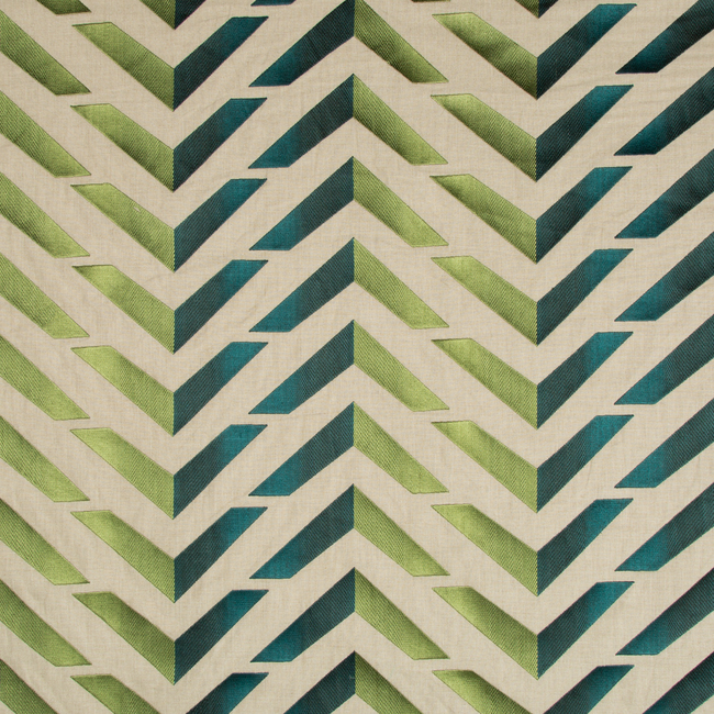 BRUNSCHWIG & FILS LES ENSEMBLIERS LES VAGUES EMB - GREEN/TEAL 8017128.335.0 - Discontinued