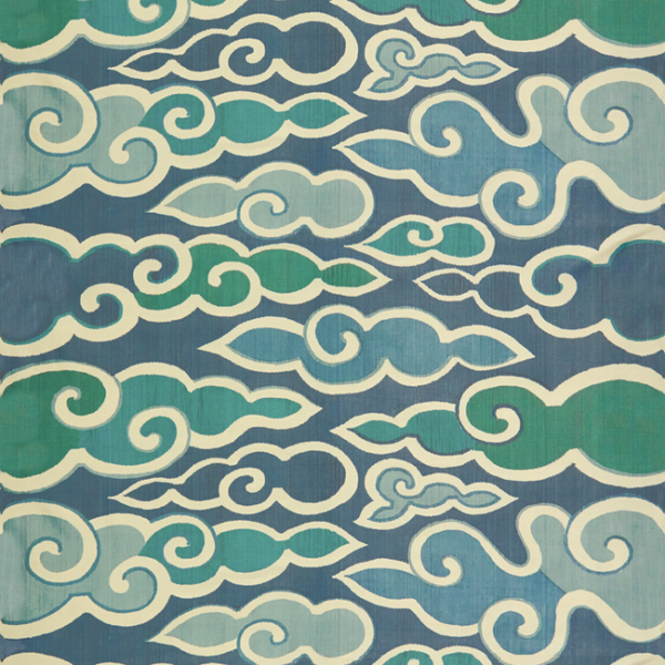 BRUNSCHWIG & FILS LES TROPIQUES LE VENT - SKY upholstery fabric swatch for sample-first furniture planning